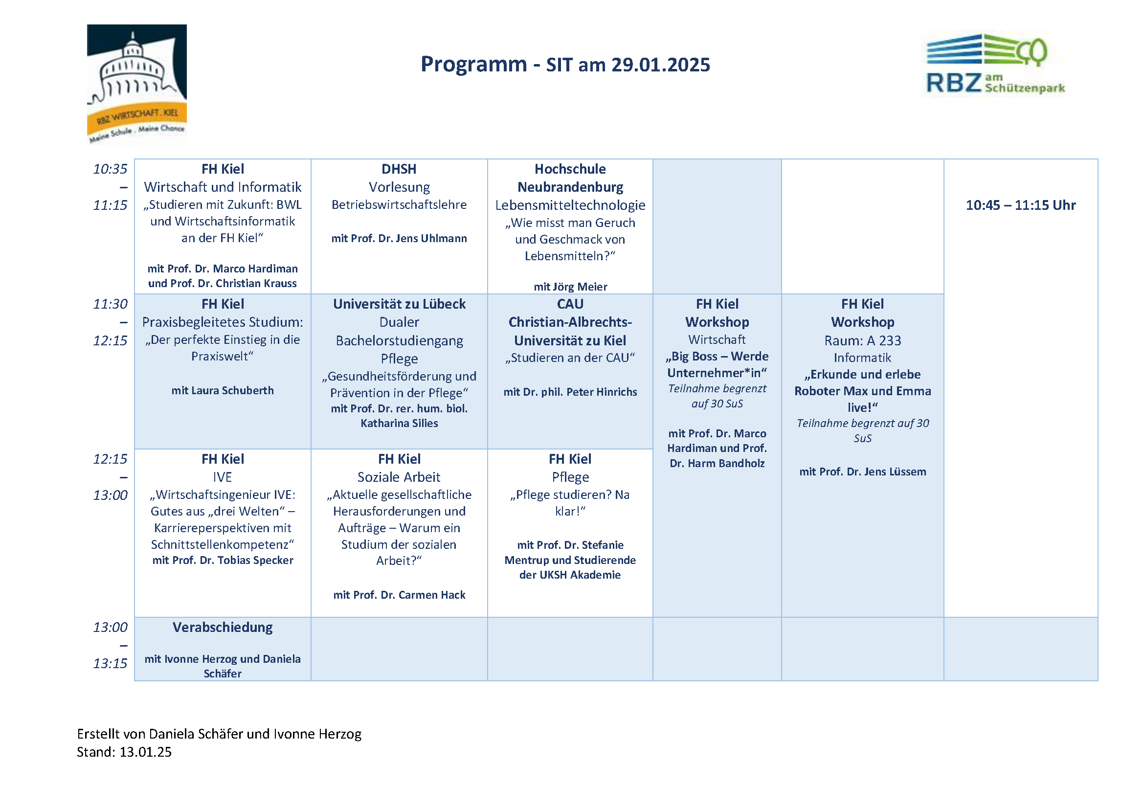 Programm SIT Seite 2